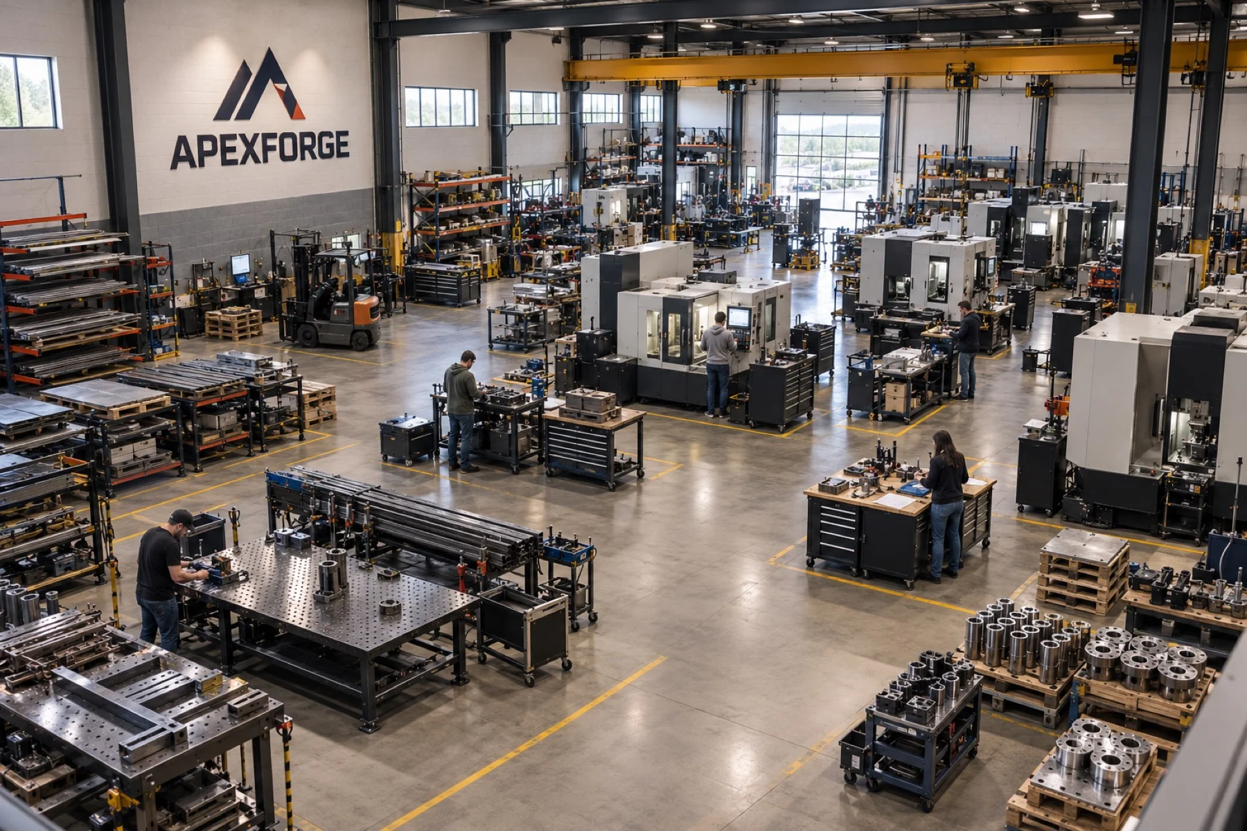 ApexForge industrial manufacturing project visual